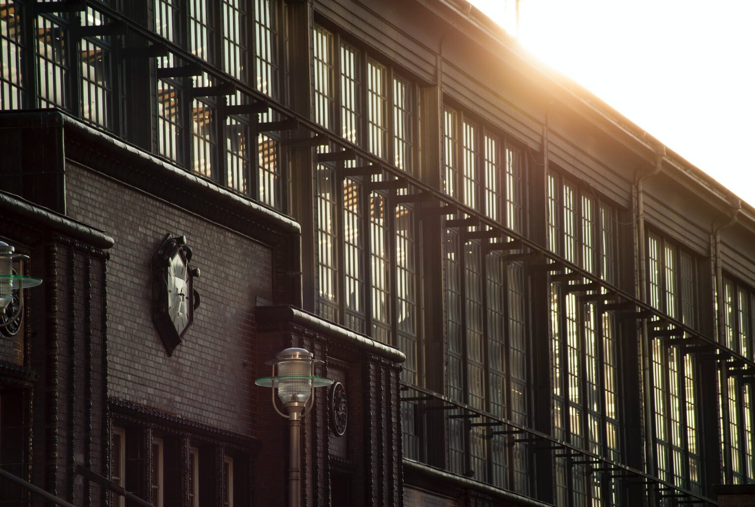 brown concrete building during golden hour