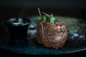 selective focus photography of cooked food