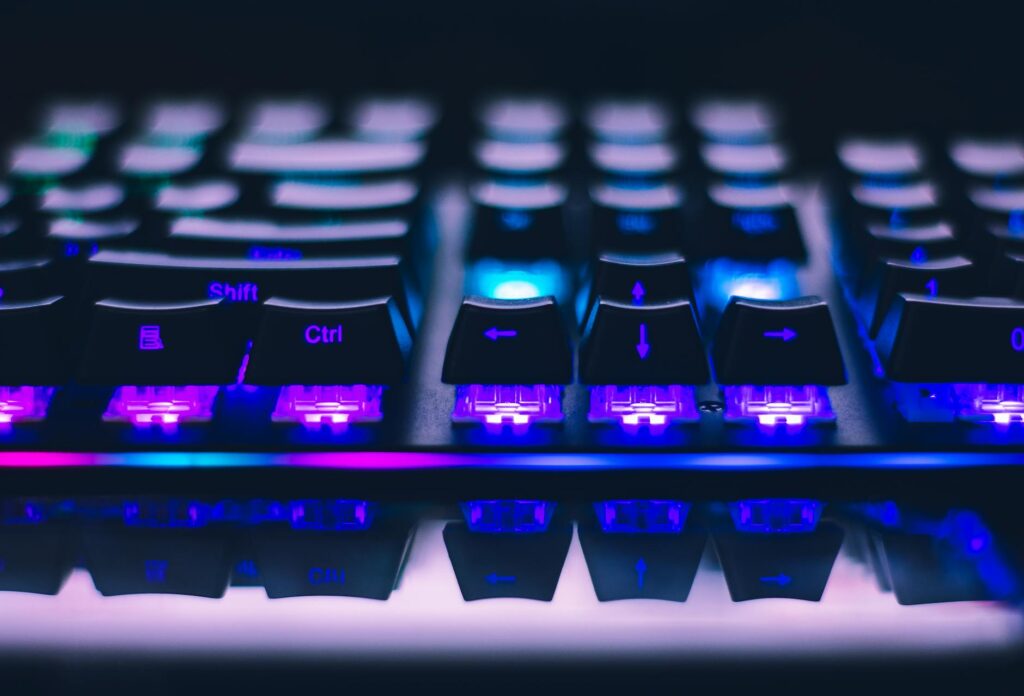 close up photo of gaming keyboard