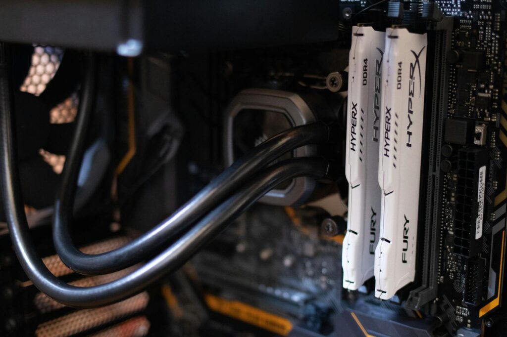 close up photo of hyperx ram