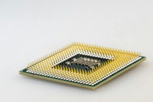 brown and green computer processor