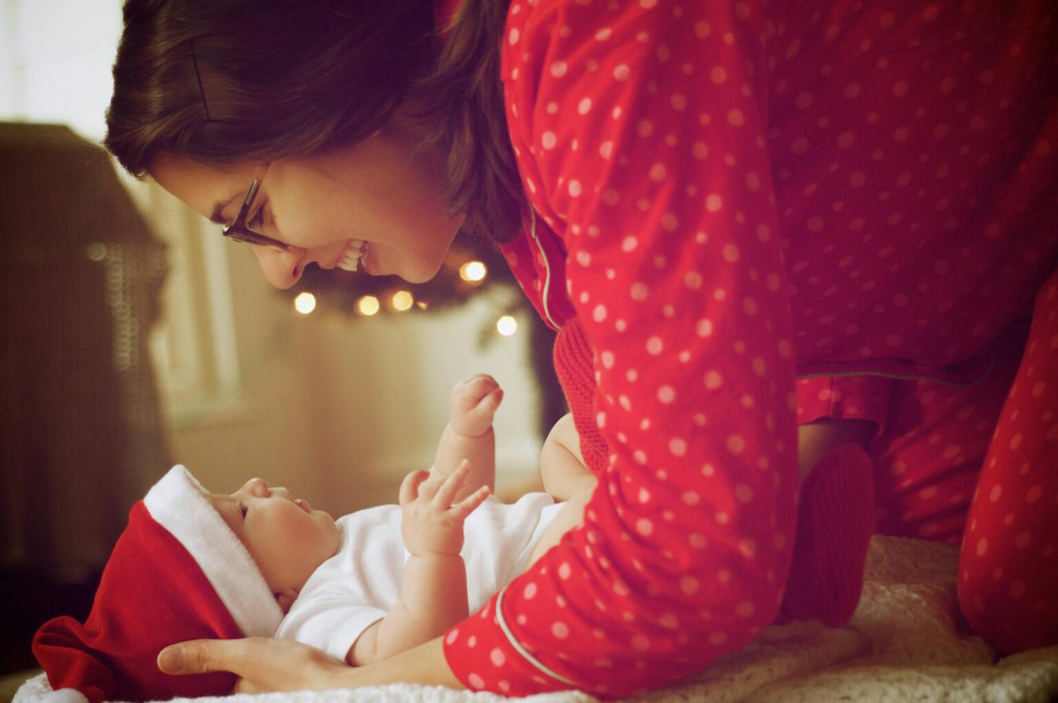 close up of mother and daughter