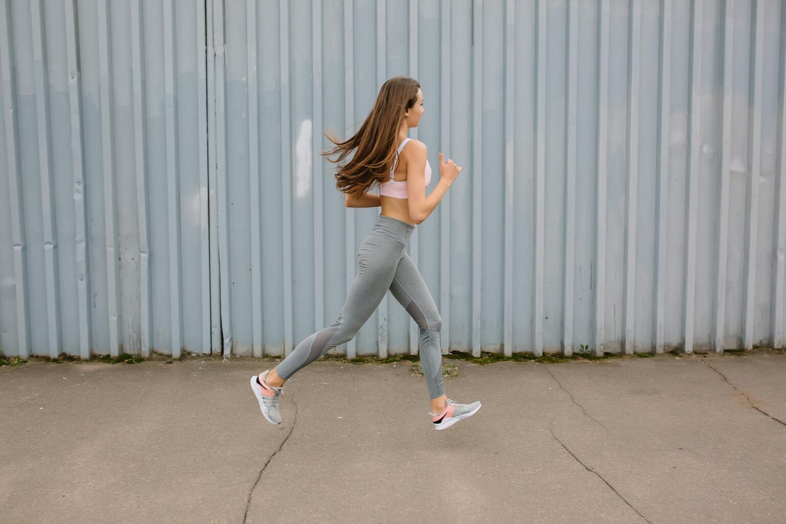 a woman jogging